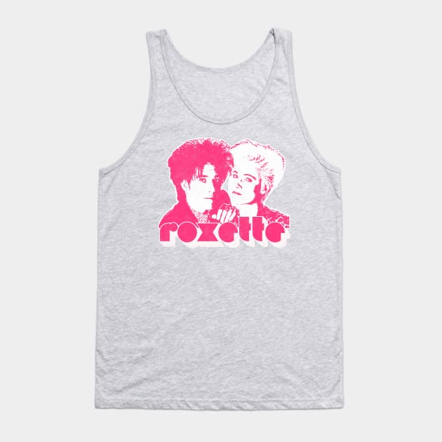 Roxette / Faded Style  Distressed 90s Aesthetic Fan Design Tank Top by DankFutura